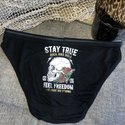 内裤女纯棉无痕个性骷髅可爱卡通