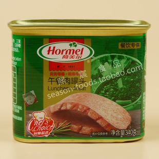 Meat荷美尔午餐肉罐头340g火锅泡面三明治早餐即食家用 Luncheon