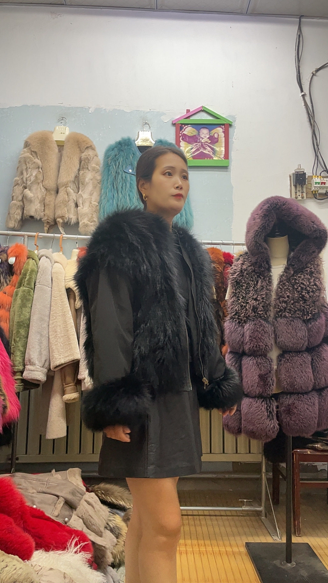 狐狸貉子毛皮草衣服外套女冬季加包挂件
