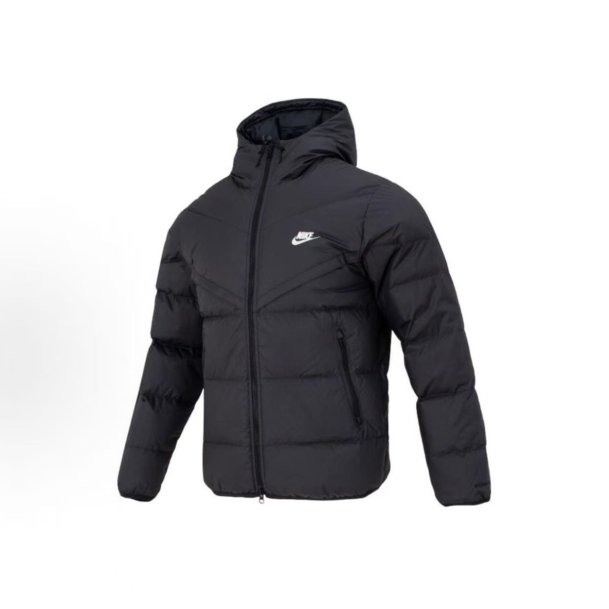 NIKE/耐克 Storm-FIT 纯色连帽运动面包羽绒服黑色男款FB8178-010