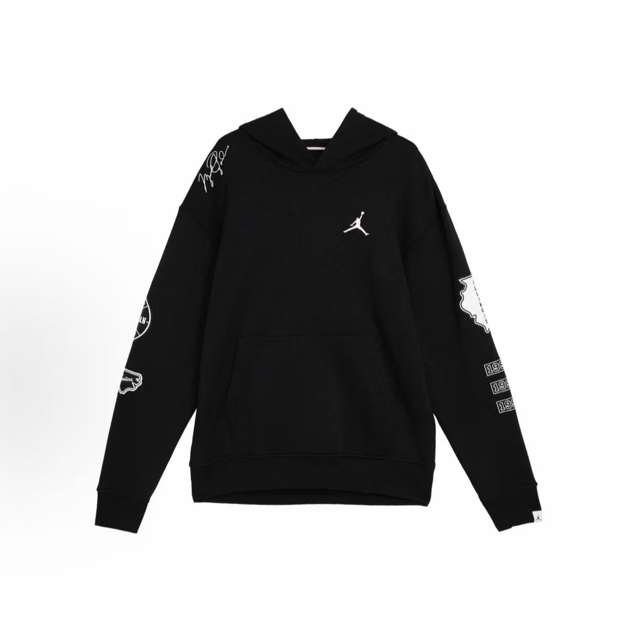 Jordan Air 纯色运动训练休闲连帽加绒长袖卫衣 黑色FN4617-010