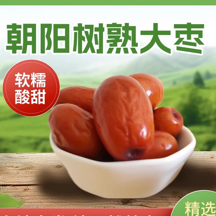 朝阳大枣孙家湾大枣5斤树熟软枣软糯甜酸 平顶枣家枣东北大枣