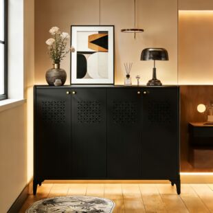 钢制大容量透气鞋柜玄关门口楼道铁皮收纳柜钢制防尘多层铁皮鞋柜