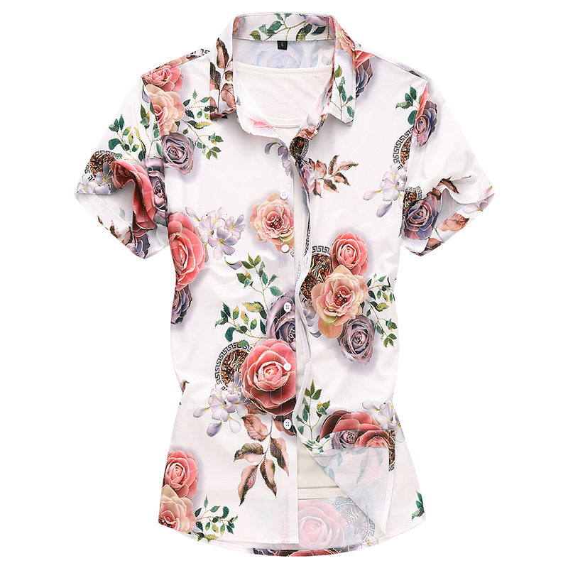 2025夏季衬衣短袖风时尚花衬衫青年男衬衫D308P45，男装T恤，星座101C（原电商A011-3）