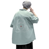 港风大码短袖INS潮衬衫青年男生情侣衬衫D323P28，男装T恤，星座101C（原电商A011-3）