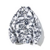 港风长袖复古宽松外套大码系列衬衫3010301130123013P35，男装衬衫，星座101C（原电商A011-3）