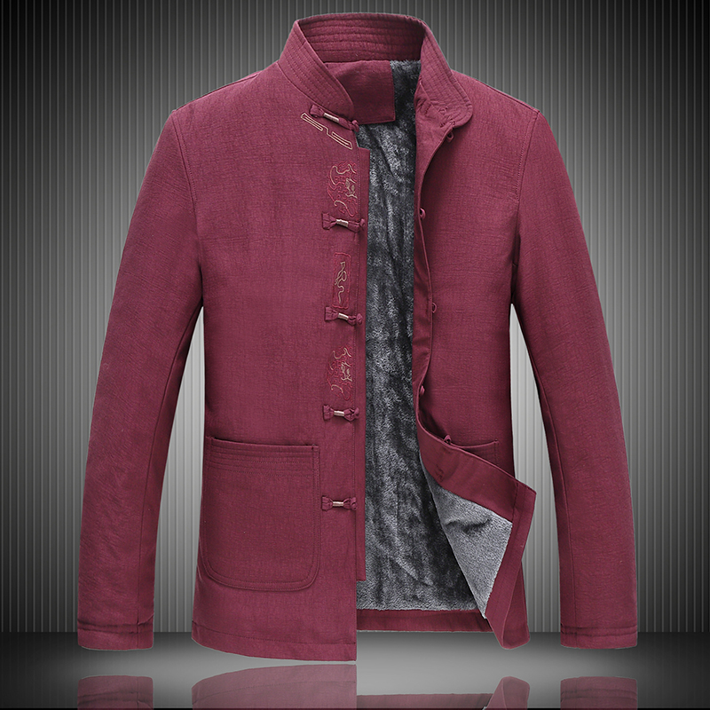 QT4025冬装风棉衣唐装立领大码盘扣刺绣棉衣男外套6119P105，男装棉衣，星座101C（原电商A011-3）