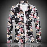 QT4025加大码男士男长袖花衬衫1201-1211花衬衫组合P38，男装衬衫，星座101C（原电商A011-3）