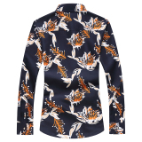 2025秋季新款加大码男士花衬衫1210P38，男装衬衫，星座101C（原电商A011-3）