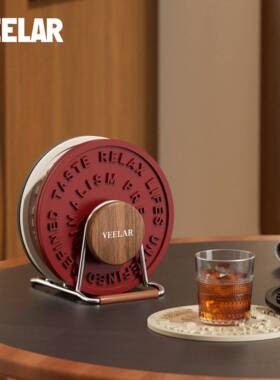 VEELAR隔热垫家用餐桌防烫垫轻奢高级感圆形杯垫耐高温硅胶沥水垫