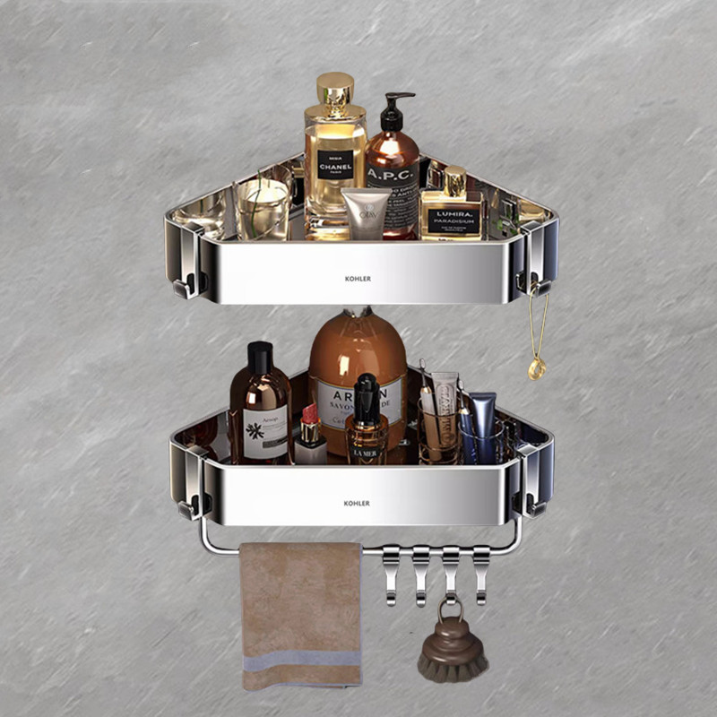 304不锈钢浴室三角架可拆卸卫生间壁挂式免打孔洗漱台收纳置物架