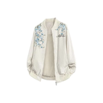 美式飞行员潮牌情侣小众拉链宽松百搭舒适棒球服男女印花夹克外套