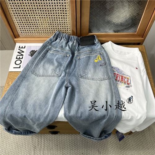 吴小越w2054男童牛仔裤春款痞帅男孩秋装新款长裤春秋款大童