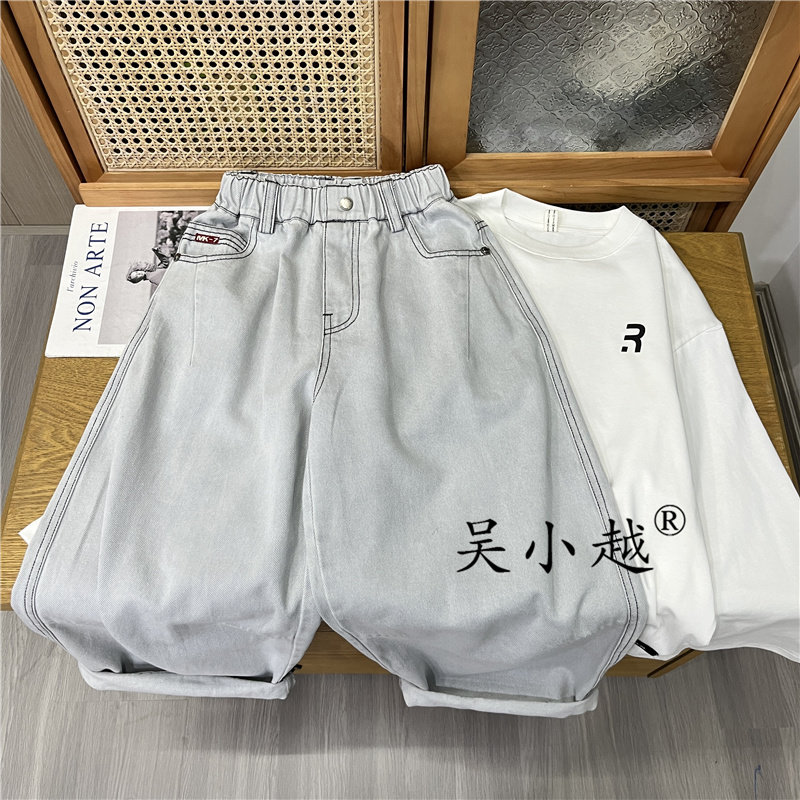 吴小越w2060男童牛仔裤春款痞帅男孩秋装新款长裤春秋款大童,童装/婴儿装/亲子装,儿童牛仔裤,淘宝优惠券,粉丝福利购,淘宝优惠卷