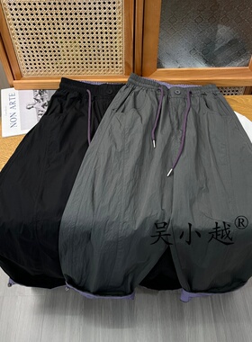 吴小越W2467男童拼色散兵裤子儿童运动户外长裤男孩休闲运动裤