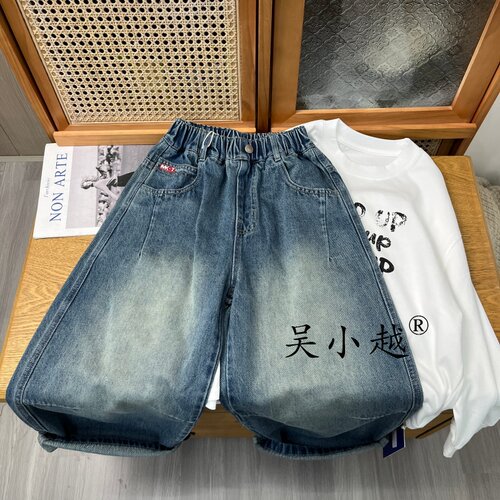吴小越w2060男童牛仔裤春款痞帅男孩秋装新款长裤春秋款大童