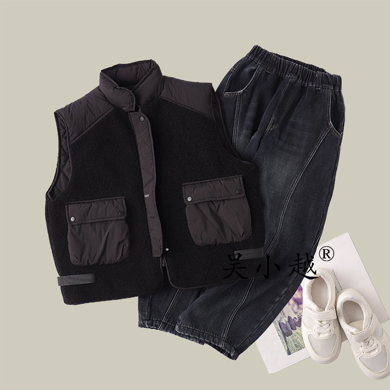 吴小越w1654儿童棉马甲新款男童韩版中大童工装坎肩秋冬背心,童装/婴儿装/亲子装,马甲,淘宝优惠券,粉丝福利购,淘宝优惠卷