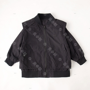 设计师款 中长款 风衣 假两件衣2025秋新款 吴小越w606男童外套薄款