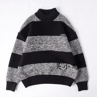 吴小越w1875男童毛衣秋冬新款韩版宽松儿童上衣男孩冬装潮牌