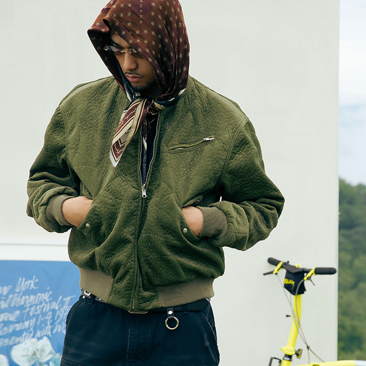 OD/ORANGEDRAGON 2025冬 蜘蛛网刺绣Bomber飞行夹克丝绒加厚外套