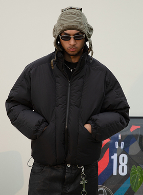 OD/ORANGEDRAGON 2025冬鲨鱼鳍解构插肩立领加厚面包棉服短宽棉衣