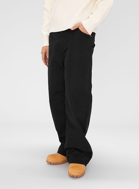 OD/ORANGEDRAGON 2025冬OFFICE工作室纯色简约全棉高级直筒休闲裤