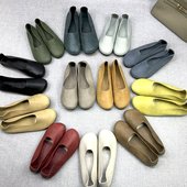 子女夏复古瓢鞋 芭蕾舞妈妈鞋 文艺圆头平底四季 单鞋 女鞋 手工森女鞋