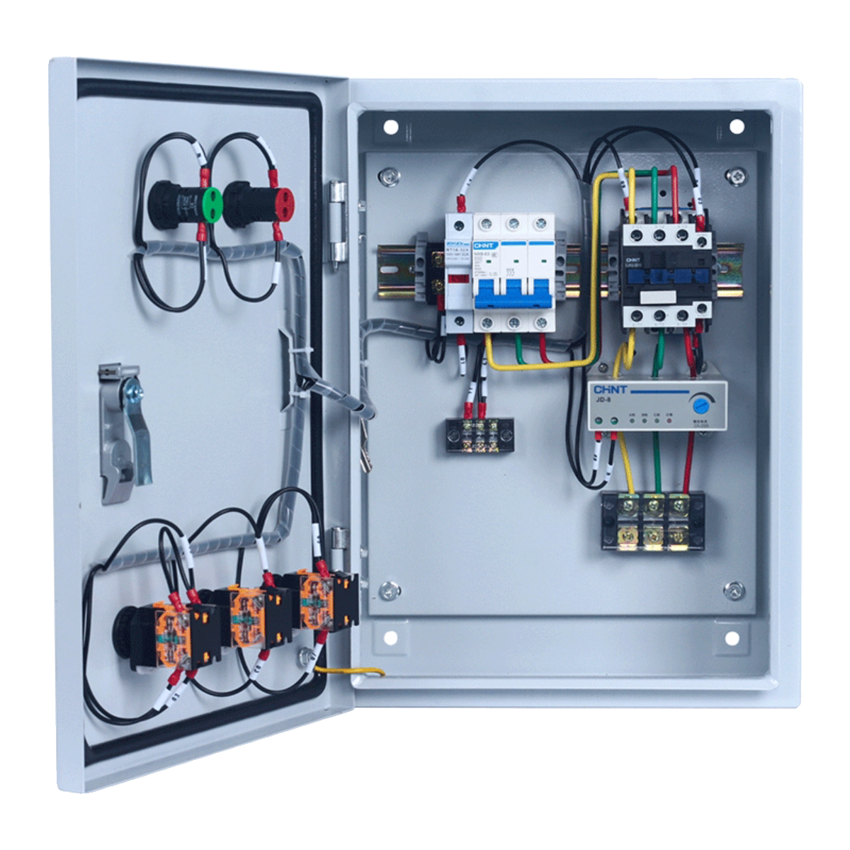 三相电机水泵控制箱一用一备配电箱380v浮球自动排污泵电机控制箱