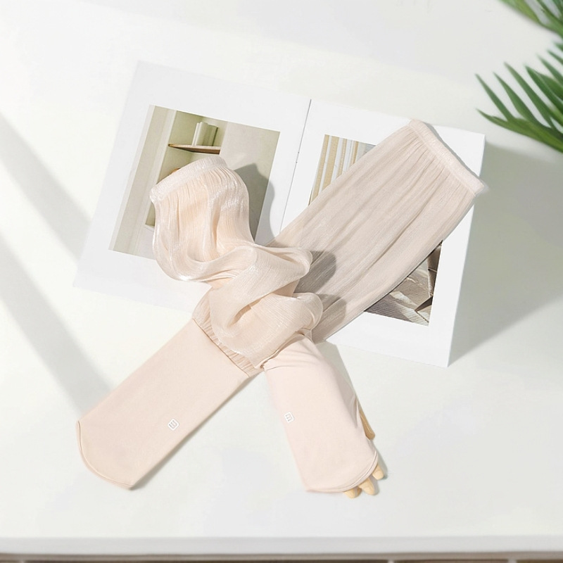 上海故事防晒袖套女夏季新款冰丝防晒手套袖透气轻薄遮阳手套