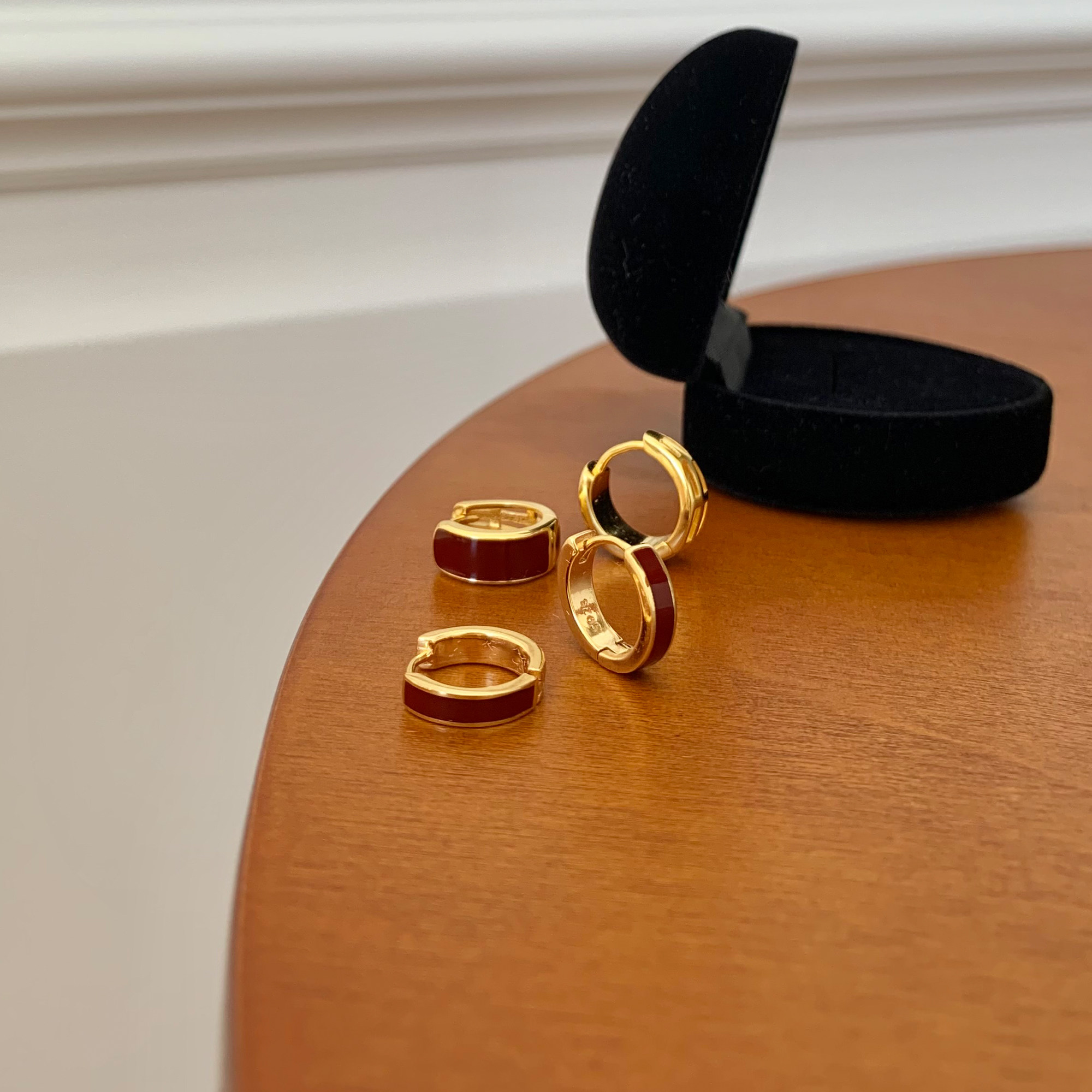 岚屿 愿如意/本命年红色珐琅彩925银耳圈新年好运轻奢耳扣耳环,饰品/流行首饰/时尚饰品新,银饰耳饰,淘宝优惠券,粉丝福利购,淘宝优惠卷