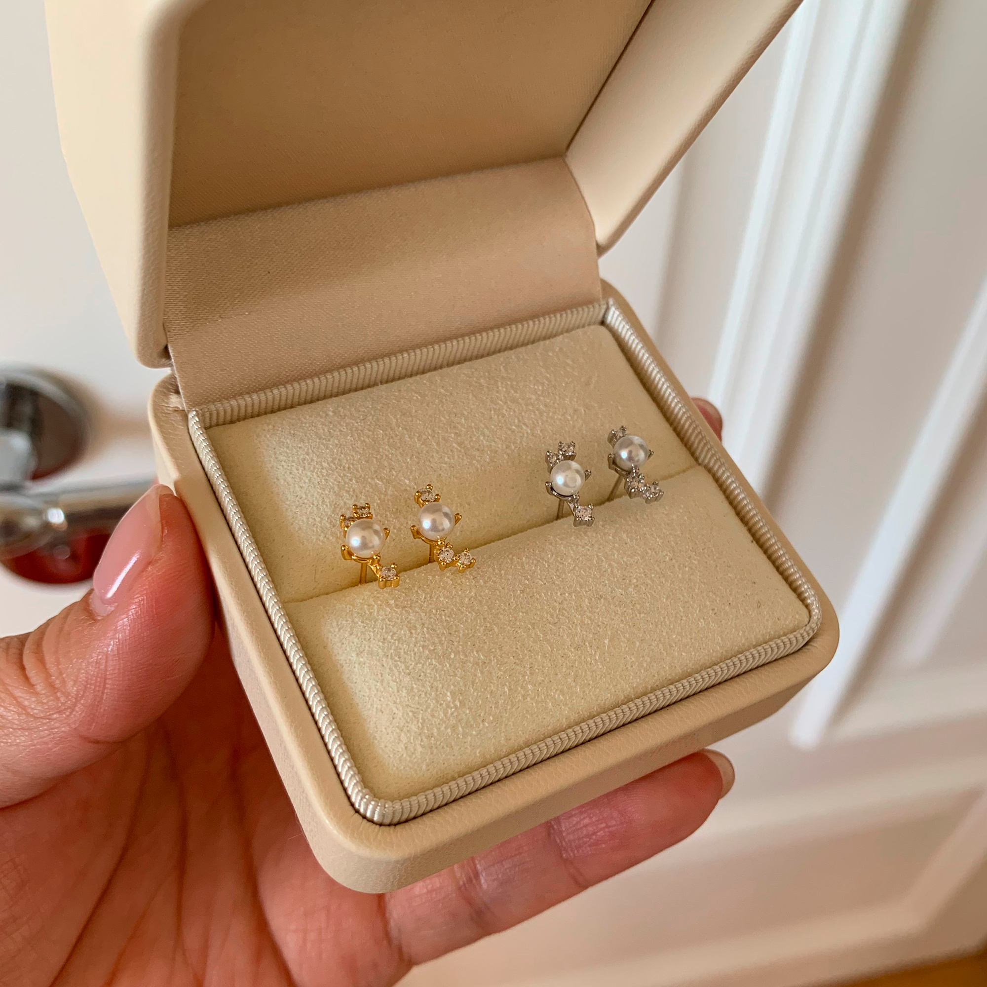 北极星/小众设计款mini珍珠耳钉