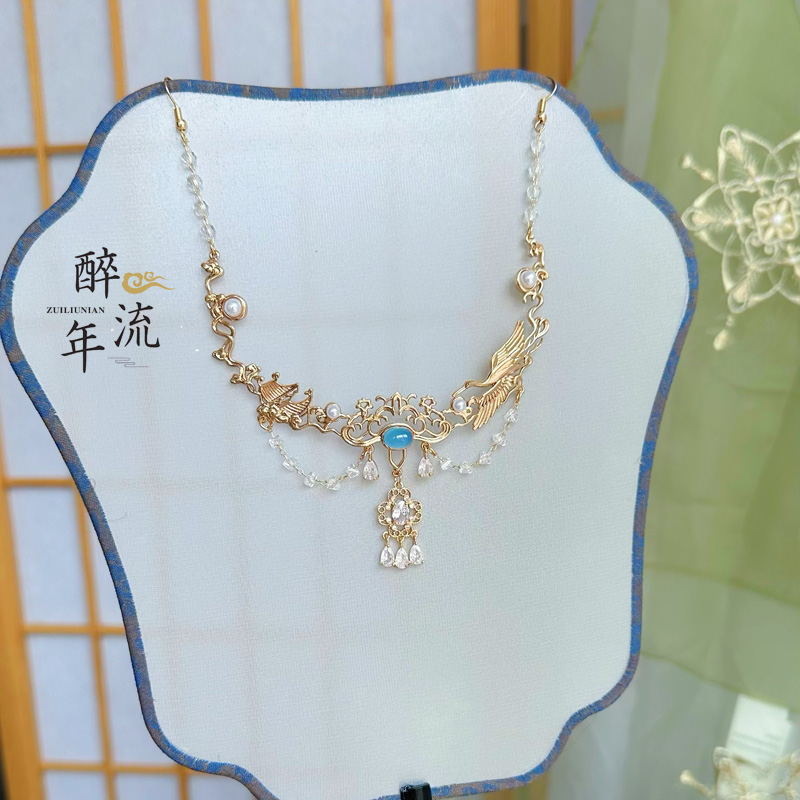 仙鹤额饰镀金眉心坠百搭