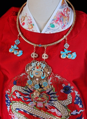 财运亨通高品质古风项圈明制项链