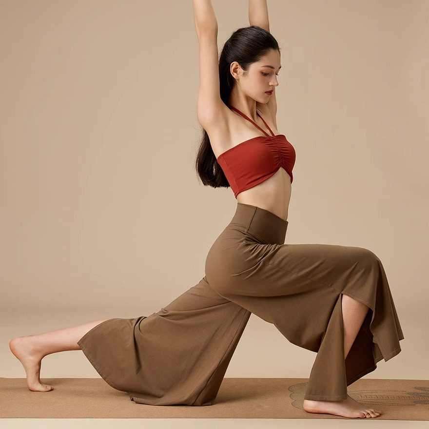 禅意瑜伽服套装女高腰阔腿长裤垂感显瘦仙气宽松健身普拉提舞蹈服,运动/瑜伽/健身/球迷用品,瑜伽套装,淘宝优惠券,粉丝福利购,淘宝优惠卷