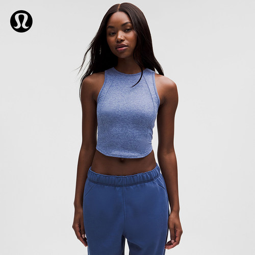 Softy Suedey女士圆领短款运动背心 速干丨lululemon丨LW1EWXS