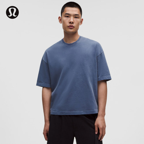 Heavyweight男士棉混纺针织方廓形T恤 *Wash丨lululemon丨LM3GNMS