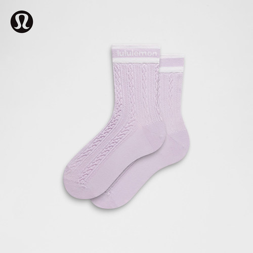 Cable-Knit 绞花针织短筒袜丨lululemon丨LU9DBWS