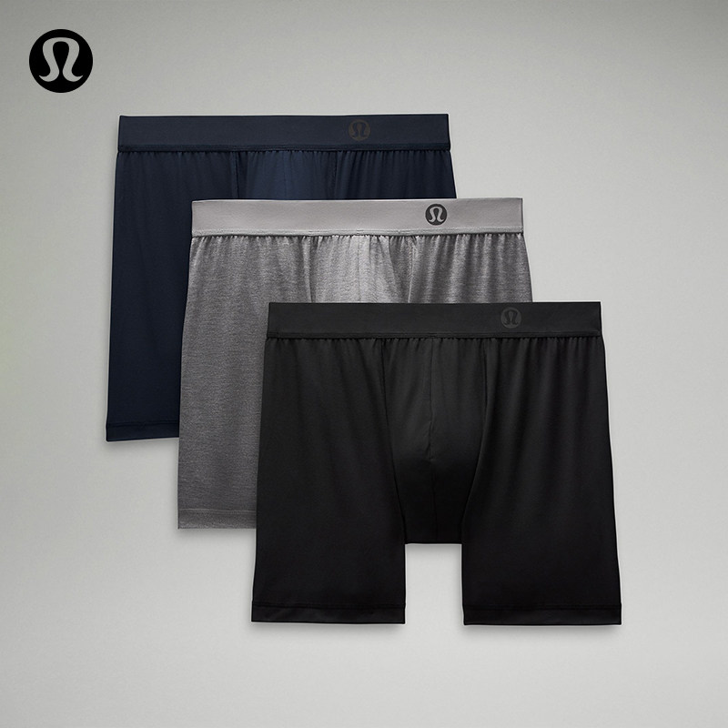 AIM 男士四角裤 *3 条装 速干芯吸丨lululemon丨LM9AMTS图片