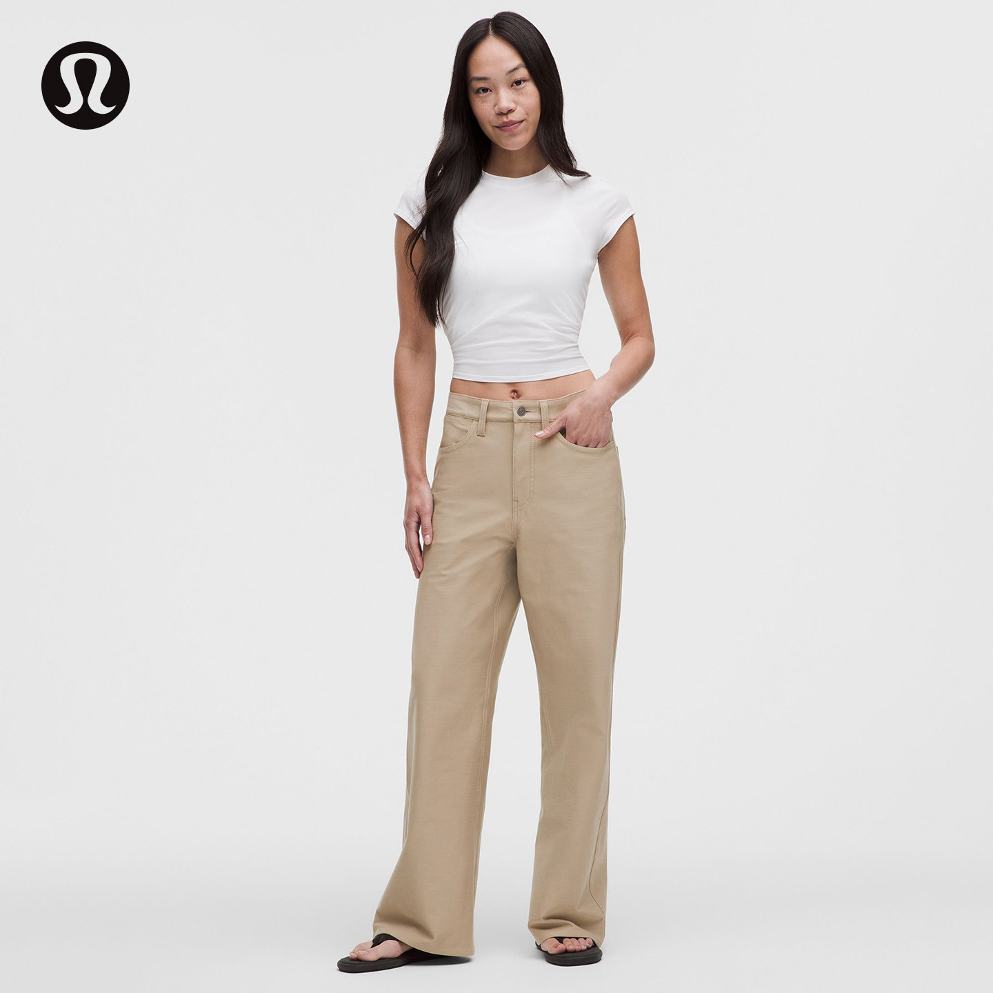 EasyFive™ 女士五袋款中腰阔腿裤*亚洲版型丨lululemon丨LW5JH0A
