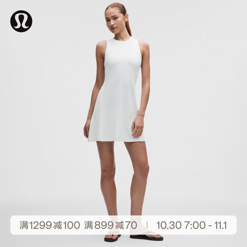 Rulu 女士飘逸裙摆短款连衣裙丨lululemon丨LW1GLIS