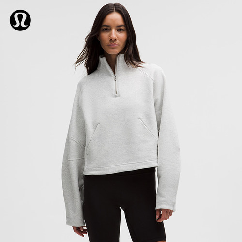 Loungeful 女士半拉链烟囱领卫衣*拉绒丨lululemon丨LW3JZRS