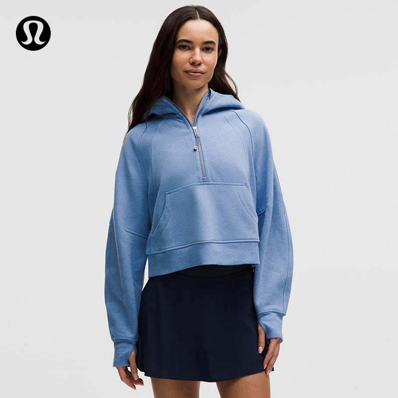 Scuba 女士超宽松款半拉链连帽衫*拉绒丨lululemon丨LW3HTPS