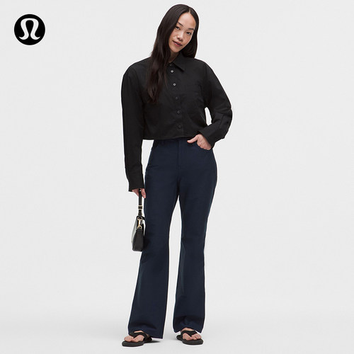 EasyFive 女士五袋款高腰微喇裤*亚洲版型丨lululemon丨LW5IW5A