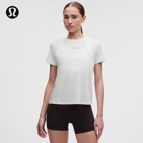 Jersey 女士训练经典剪裁短袖T恤 *文字徽标丨lululemon丨LW3KMGS