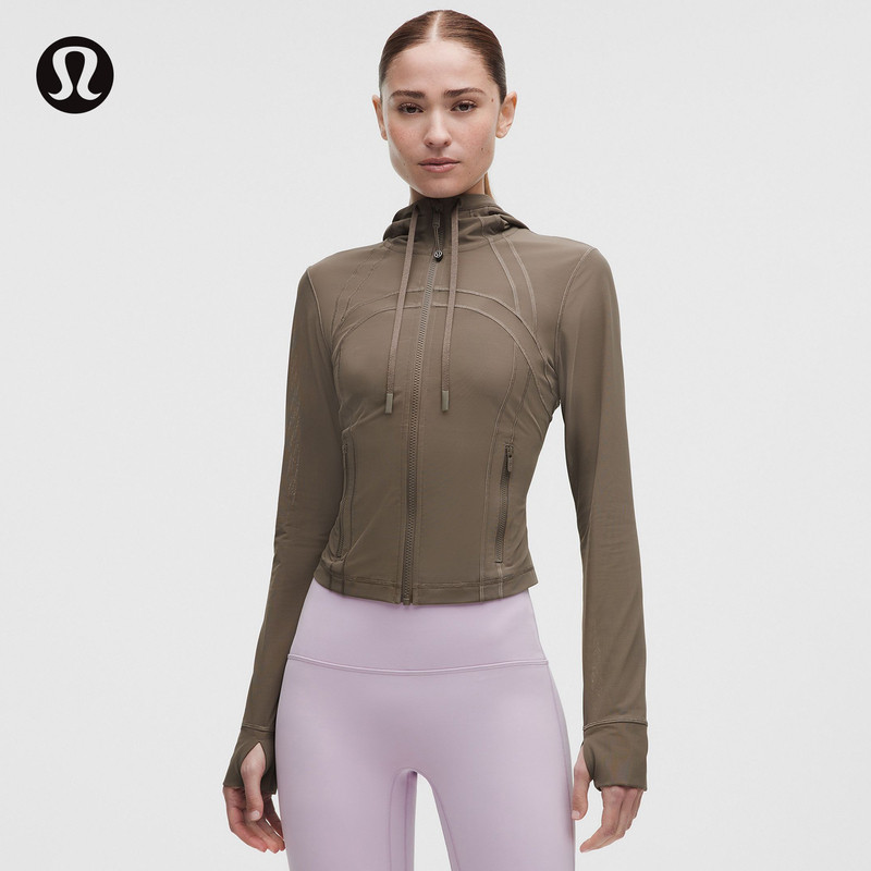 Define 女士短款连帽夹克 *网面丨lululemon丨LW3JHWS 女士实拍商品图