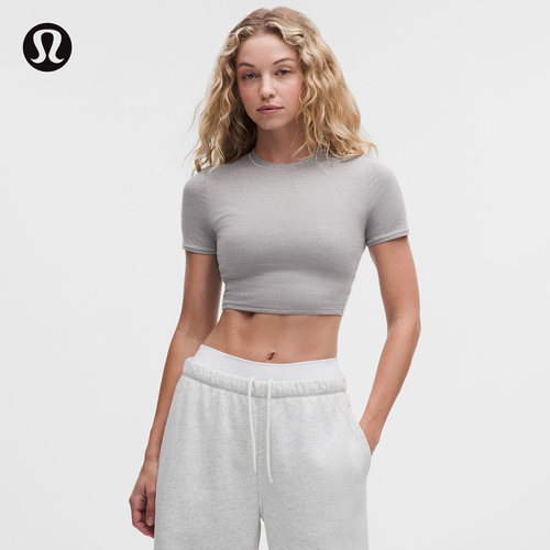 Nulu™ 女士短款圆领 T 恤丨lululemon丨LW3KFWS