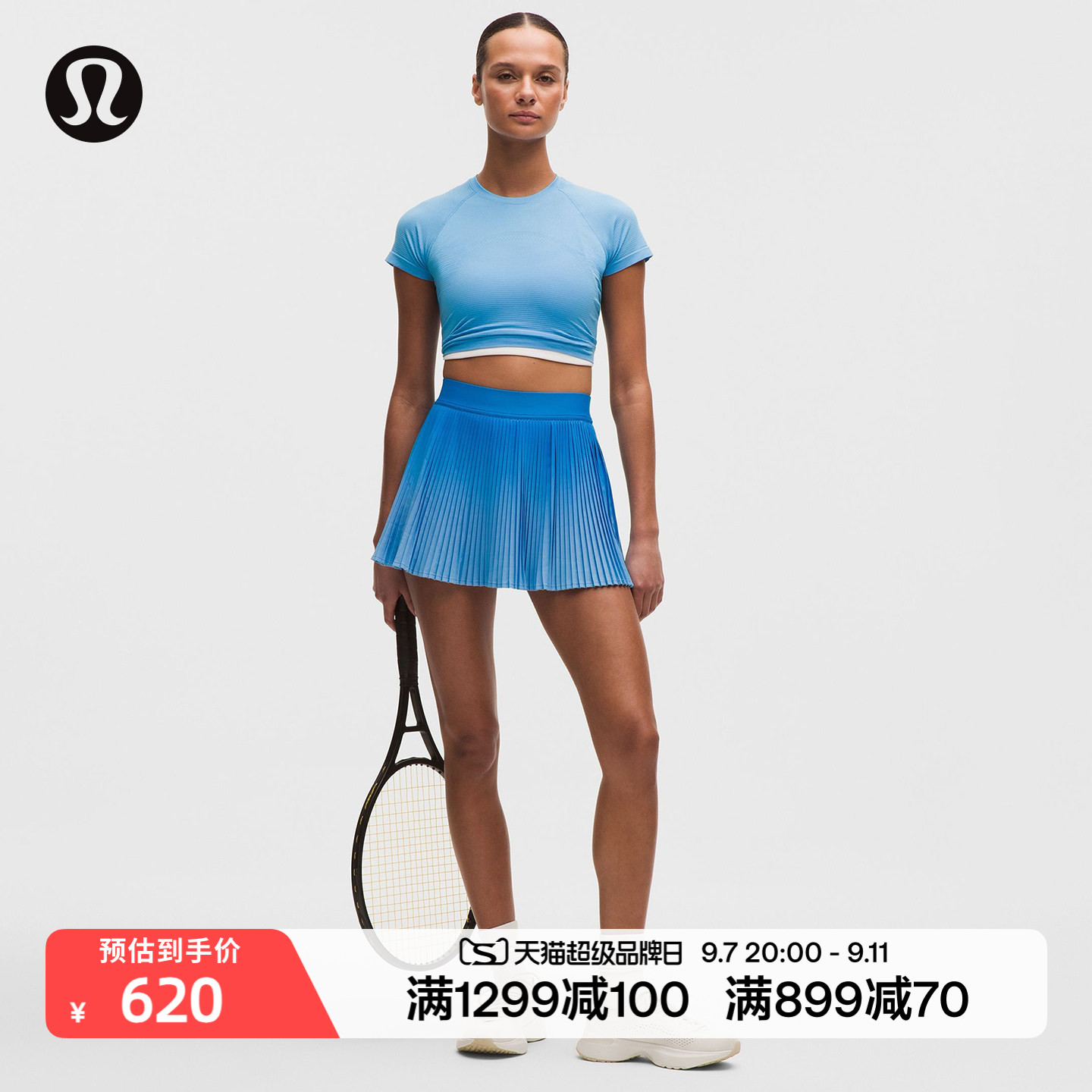 RePleat 女士风琴褶高腰网球裙丨lululemon丨LW8ARPS图片