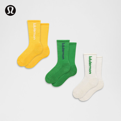 Daily Essential 中筒袜 *3 双装丨lululemon丨LU9CSWS