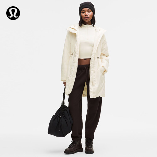 女士带夹层腰部抽绳大衣 防风拒水丨lululemon丨LW4CMDS