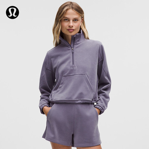 Brushed Softstreme™ 女士拉绒半拉链衫丨lululemon丨LW3IDXS